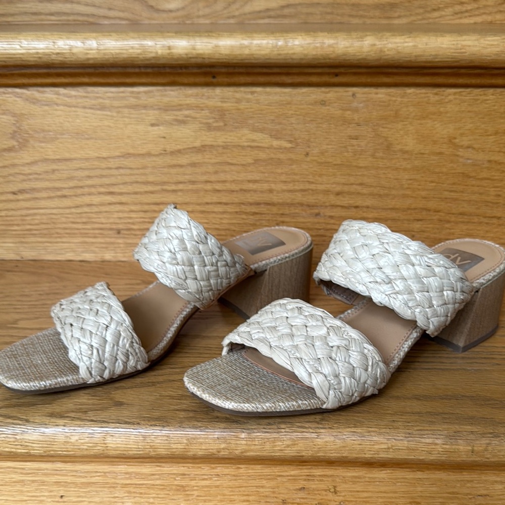 DV Rafia Woven Block Heels